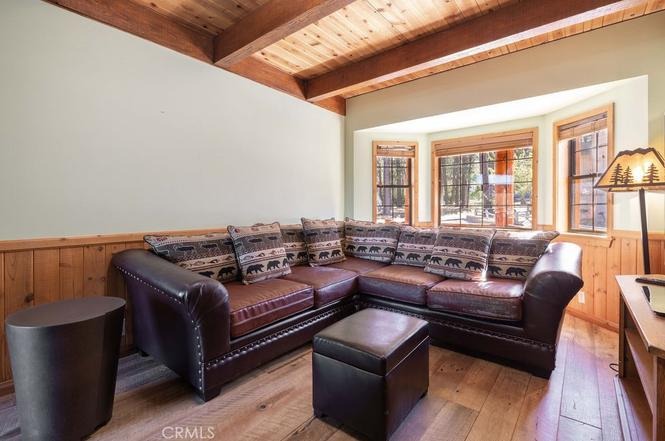 Cozy movie den with plush seating