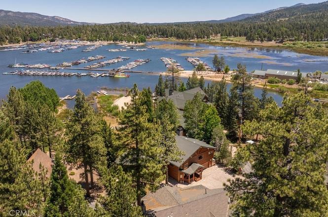 Aerial view of 70 feet of private lake frontage